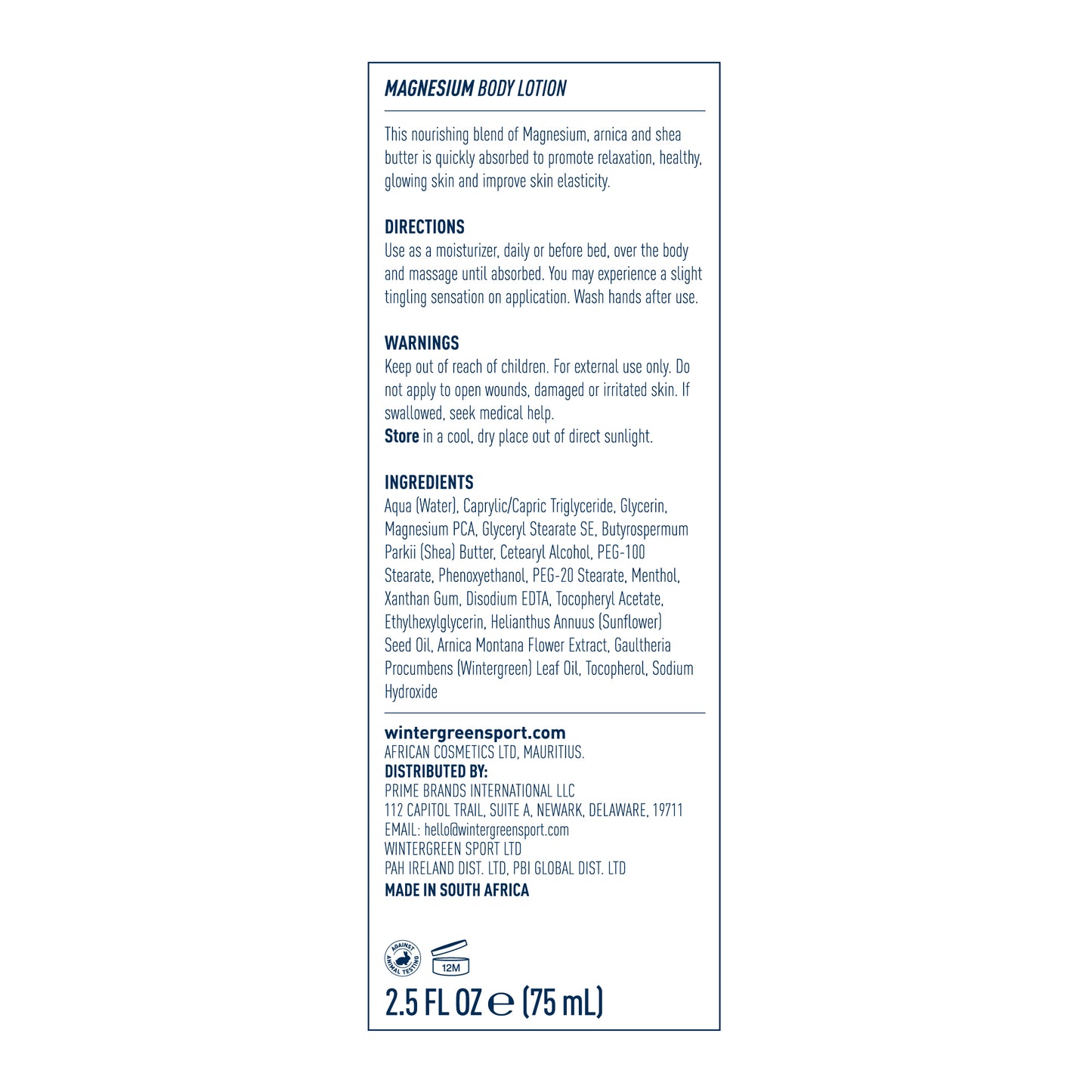 Magnesium Body Lotion 75ml