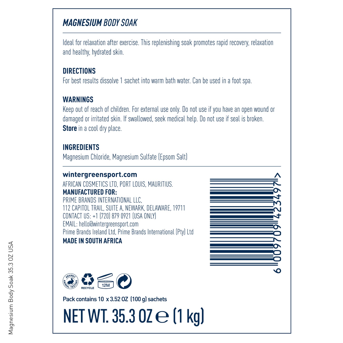 Magnesium Body Soak 1 kg
