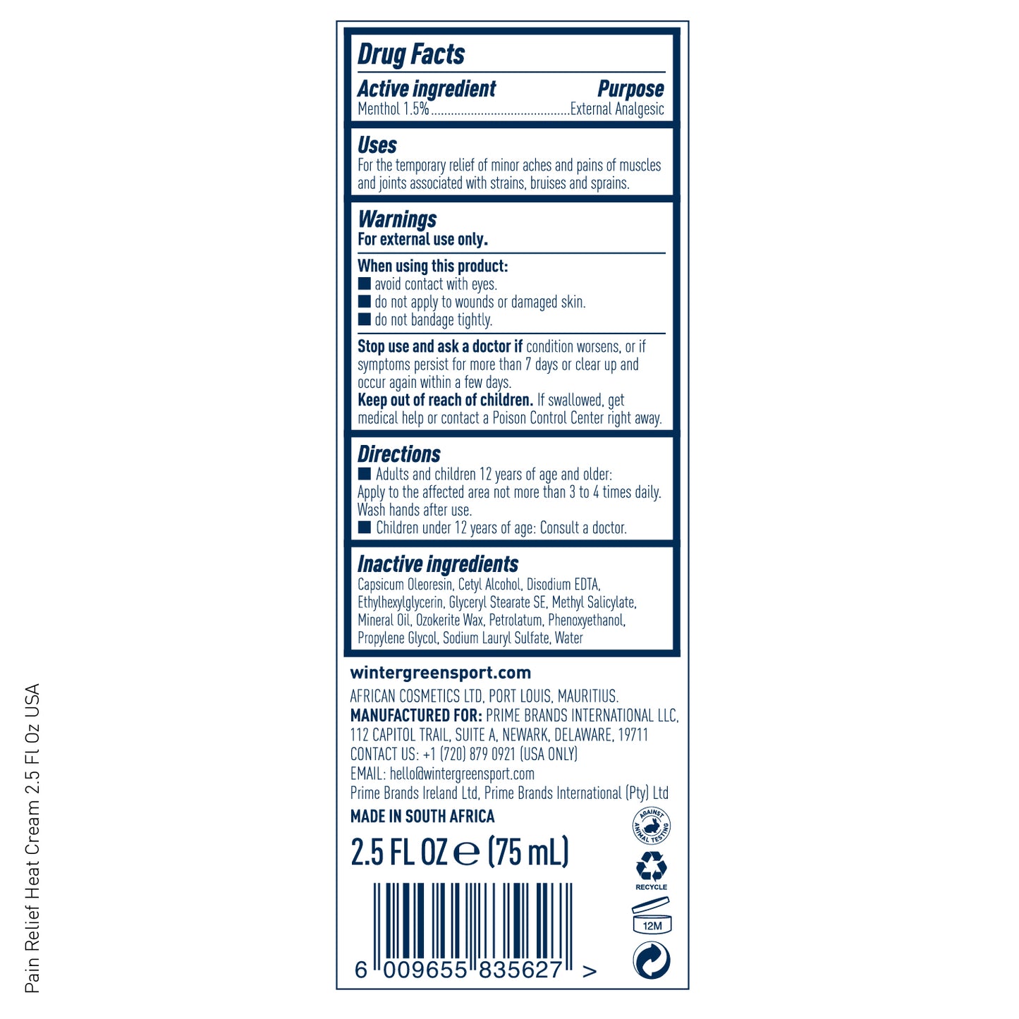Muscle Relief Heat Cream